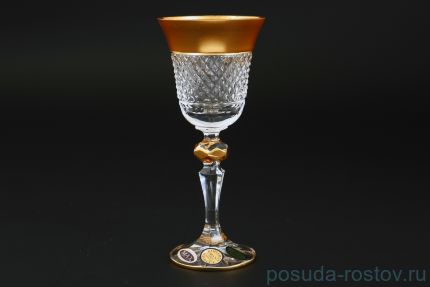 Рюмки для водки 60 мл 6 шт &quot;Хрусталь /Матовое золото&quot; / 120072