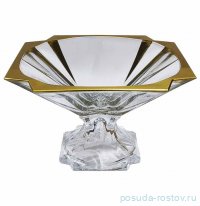 Ваза для фруктов 33 см н/н &quot;Метрополитэн /Матовая полоса /золото&quot; AS Crystal / 337545
