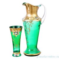 Набор для воды 7 предметов (кувшин 1,5 л + 6 стаканов) &quot;Иксовка /Лепка зелёная&quot; SC / 159887