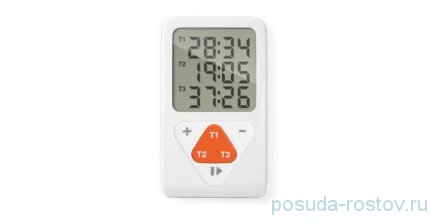 Цифровой мультитаймер на 3 таймера 10,5 х 6 х 1 см &quot;ACCURA&quot; / 226433