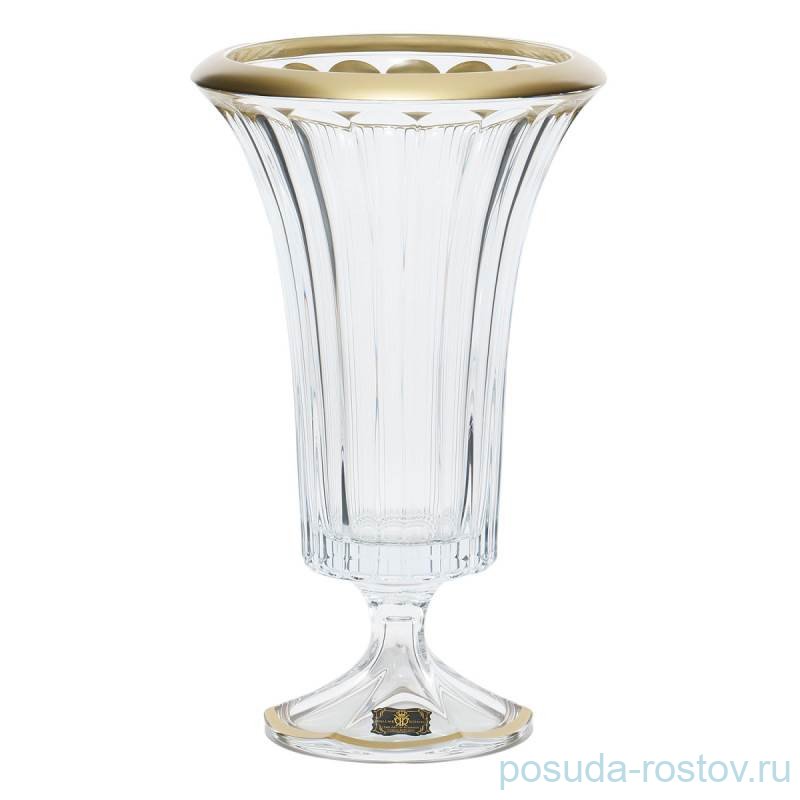 Ваза для цветов 40 см н/н "Дожа /Матовое золото" AS Crystal  / 328734