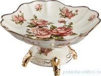 Фруктовница 32,5 х 32,5 х 18 см н/н квадратная &quot;корейская роза&quot; / 187802