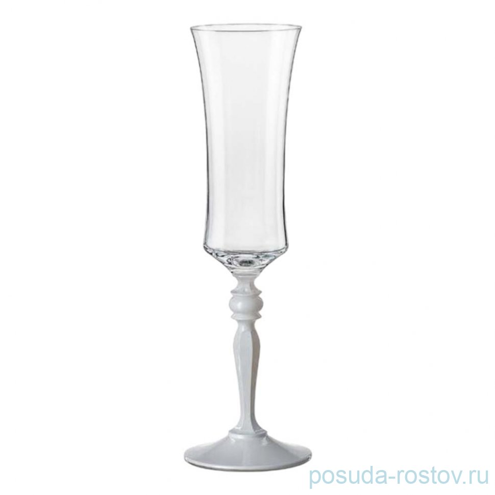 Бокалы для шампанского 190 мл 6 шт "Грация /Porcelain" белая ножка / 351855