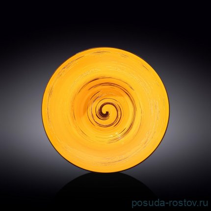 Тарелка 25,5 см глубокая жёлтая &quot;Spiral&quot; / 261607