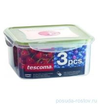 Набор контейнеров 3 шт (400 мл, 700 мл, 1,2 л) квадратные &quot;FRESHBOX&quot;  / 141632