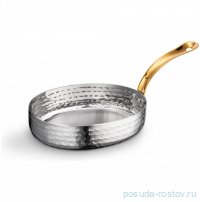 Сковородка 16 x 13 x 3.8 см овальная мини с одной ручкой для подачи &quot;Hammered&quot; / 370419