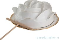 Блюдо для блинов 27 см с крышкой + подарок &quot;Цветочная симфония&quot; / 200050