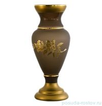 Ваза для цветов 40 см дымчатая &quot;Nd Art /Золотые лилии&quot; / 036442