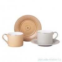 Чайный набор lefard top style на 2 пер. 4 пр. 250 мл бежевый, бирюзовый / 359832