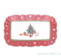 Блюдо 25 х 15,5 см овальное &quot;Christmas world /Bordo&quot; / 273691