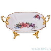 Фруктовница 33,2 х 33,2 х 6,8 см на ножках с ручками &quot;Верона&quot; / 187339
