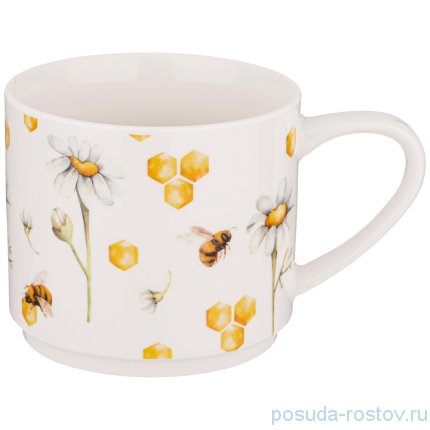 Набор кружек 360 мл 4 шт на металлической подставке &quot;Honey bee&quot; / 256516