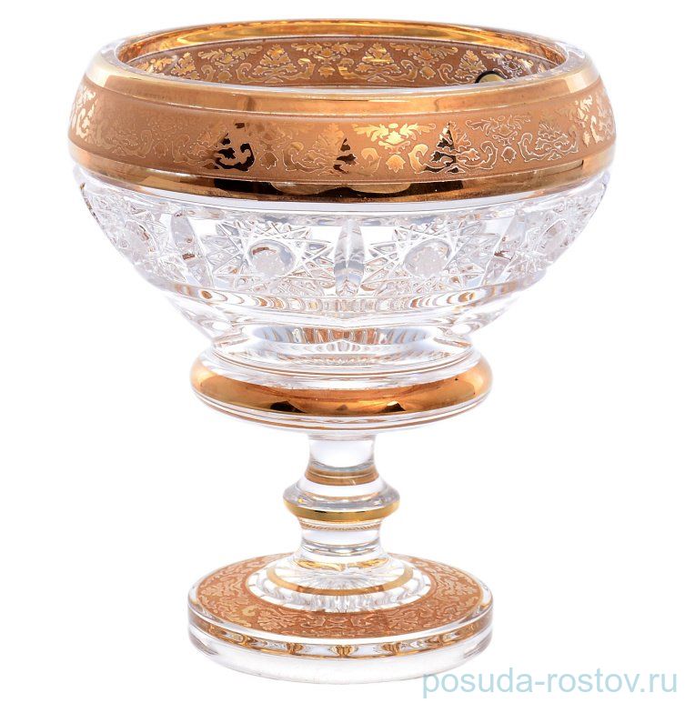 Конфетница 13 см н/н "Max Crystal /Золото" / 148448