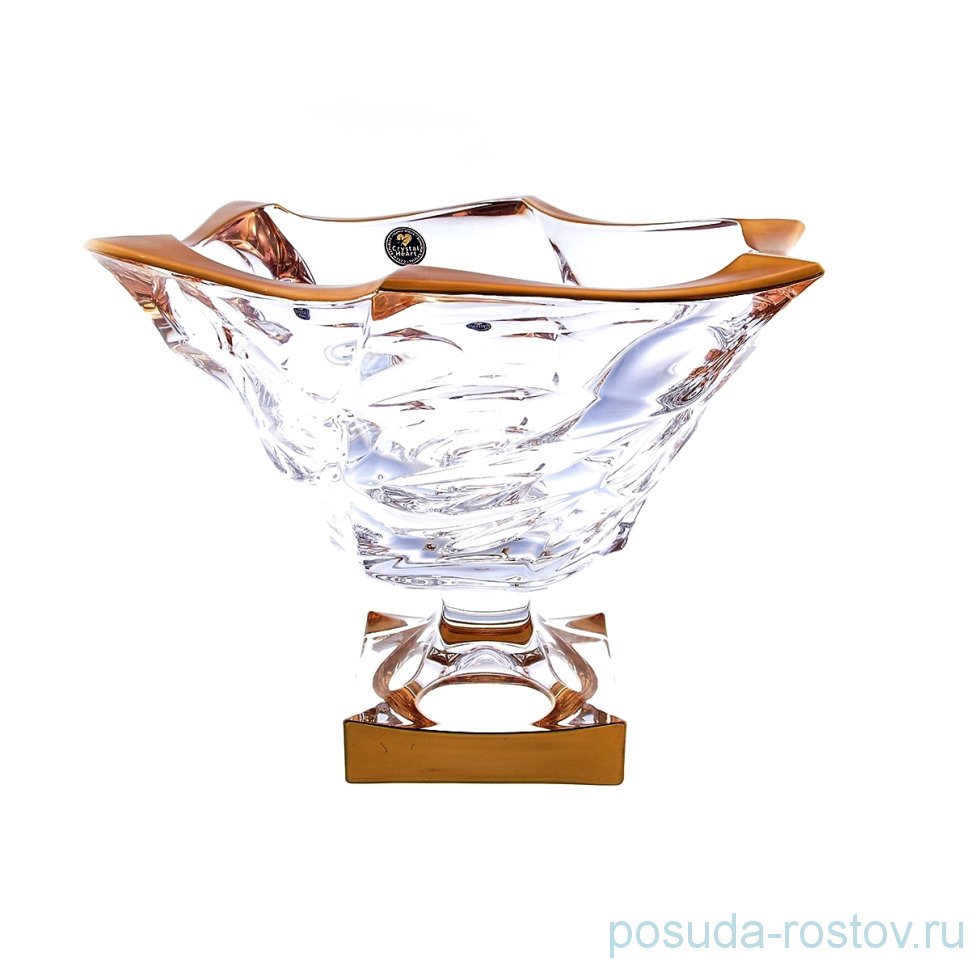 Ваза для фруктов 29,5 см н/н "Фламенко /Crystal Heart /Матовое золото" / 153889