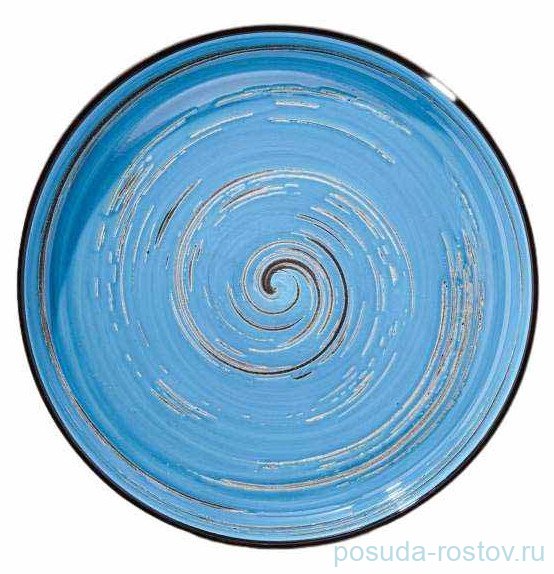 Тарелка 28 см голубая "Spiral"   / 327587