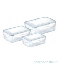 Набор контейнеров 3 шт (1 л, 1,5 л, 2,5 л) прямоугольные &quot;FRESHBOX&quot;  / 141633