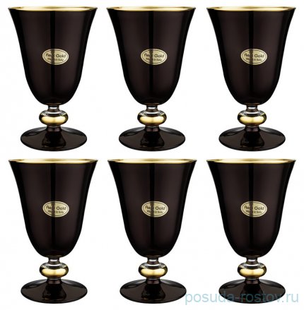 Бокалы для красного вина 280 мл 6 шт &quot;София /Black chic&quot; / 329056