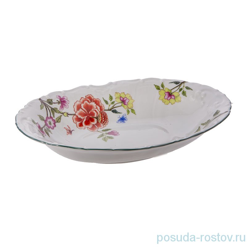 Блюдо 26 см овальное (селёдочница) "Аляска /Цветы /2731" / 197782