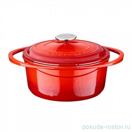 Кастрюля 24 см с крышкой 4 л &quot;Lava /Red&quot; (without Sable) / 287505