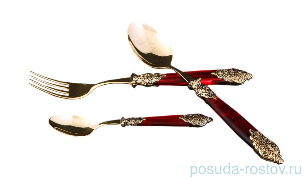 Столовые приборы 36 предметов "Versaille Antique Gold /Bordeaux Gold" / 114564