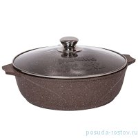 Кастрюля-жаровня 26 см с крышкой антипригарное покрытие 3 л &quot;Мечта /Гранит /Brown&quot; / 150638