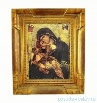 Икона на фарфоре 25 х 18,5 см в деревянной раме 8 &quot;Владимирская&quot; / 242740