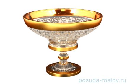 Фруктовница 25 см н/н &quot;Хрусталь резной с золотом&quot; / 125615