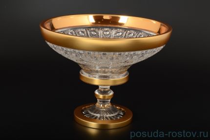 Фруктовница 25 см н/н &quot;Хрусталь резной с золотом&quot; / 125615