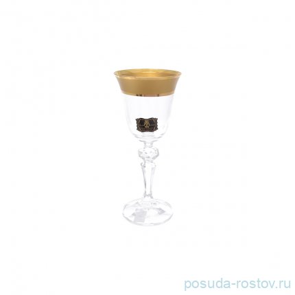 Рюмки 60 мл 6 шт &quot;Кристина /Матовая полоса /золото&quot; AS Crystal / 230885