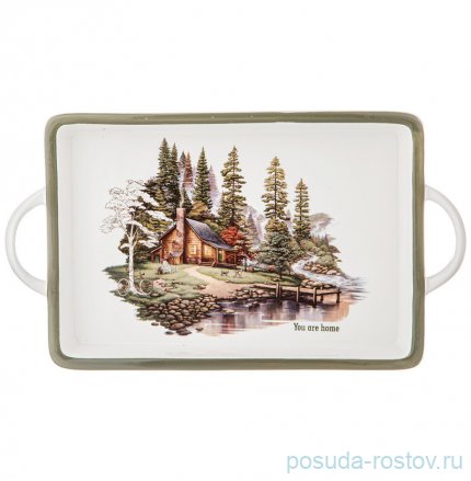 Блюдо 35,5 х 20 х 4 см с ручками прямоугольное &quot;Family house&quot; / 341392