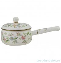 Ковш 18 см с крышкой эмалированный 2,8 л &quot;Magnolia&quot; (подарочная упаковка) / 332300