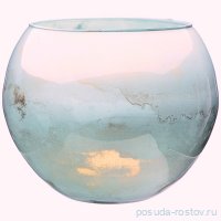 Ваза для цветов 20 см &quot;Sfera golden marble /серо-голубая&quot; / 235884