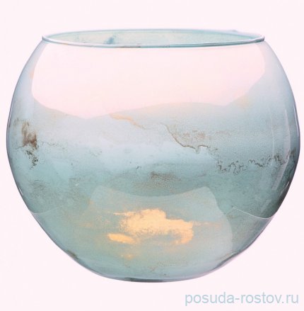 Ваза для цветов 20 см &quot;Sfera golden marble /серо-голубая&quot; / 235884