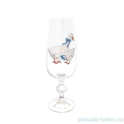 Бокалы для шампанского 180 мл 6 шт &quot;Клаудия /Гуси&quot; AS Crystal  / 212484
