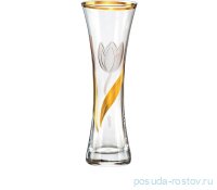 Ваза для цветов 19,5 см &quot;Матовый тюльпан /с золотом&quot; / 349325