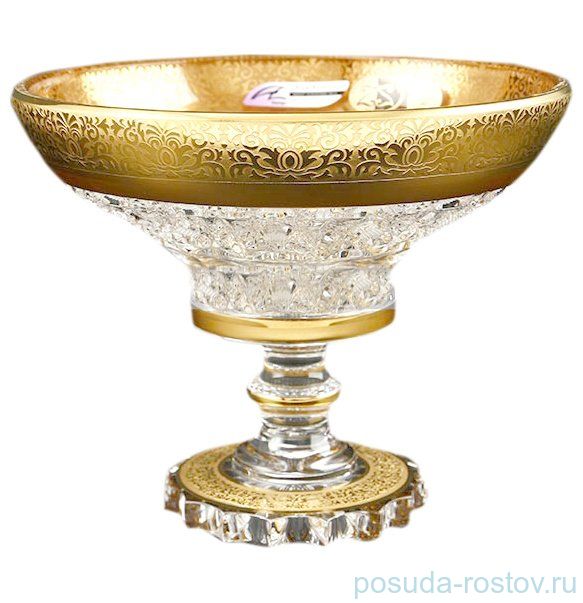 Конфетница 15,5 см н/н "Горизонт /Широкий золотой узор" / 150688