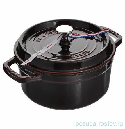 Кокот 22 см с крышкой гранатовый 2,6 л &quot;STAUB&quot; / 258007