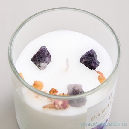 Свеча ароматизированная в стакане paradise white musk 8*9 см / 367089