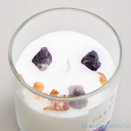 Свеча ароматизированная в стакане paradise white musk 8*9 см / 367089
