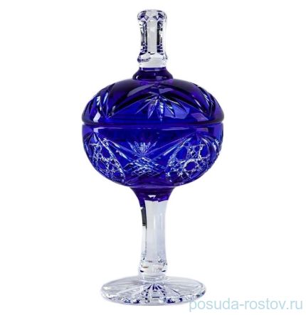 Конфетница 31,5 см с крышкой н/н &quot;Беата /Синяя&quot; / 152755