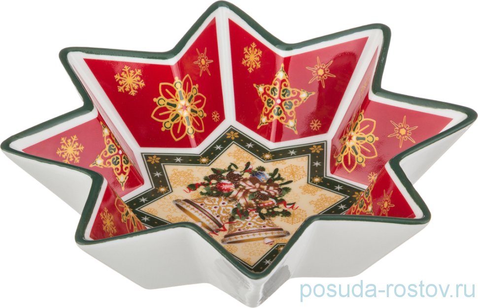 Салатник 26 см звезда "christmas collection /колокольчики" / 192329