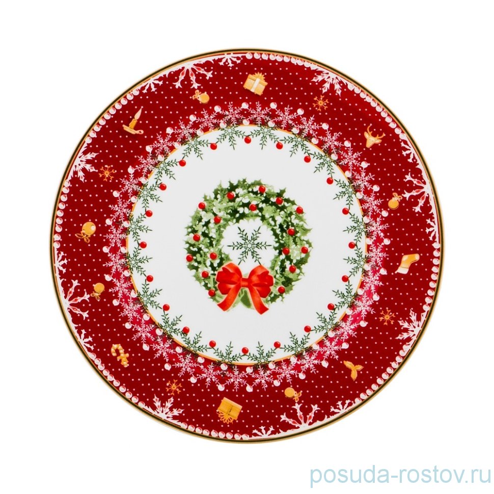 Тарелка 21 см 1 шт "Christmas Collection /Венок" / 192455
