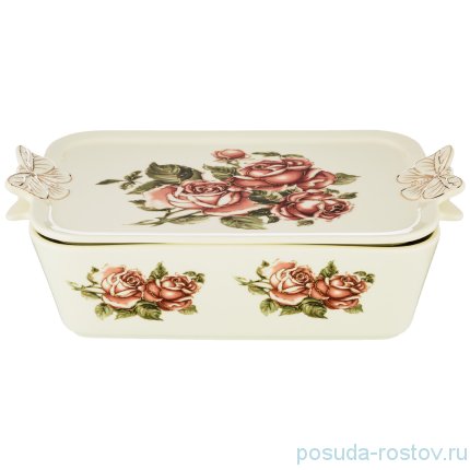 Блюдо 30 см с крышкой &quot;Корейская Роза&quot; / 192949