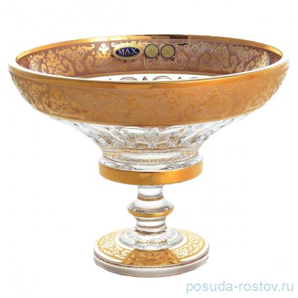 Конфетница 25 см н/н &quot;Max Crystal /Золото&quot; / 105421