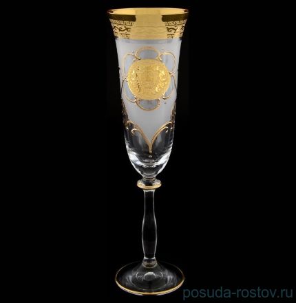 Бокалы для шампанского 190 мл 6 шт &quot;Анжела /Лев /Антик золото&quot; R-G / 057039