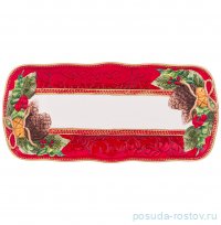Блюдо 35 х 16,5 х 3 см прямоугольное &quot;Шишки&quot; / 329428