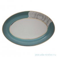 Блюдо 35 см вальное &quot;седая роза&quot; (подарочная упаковка) / 356927