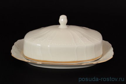 Маслёнка 250 г 21 х 12 см &quot;Бернадотт /Отводка золото /СК&quot; / 093714