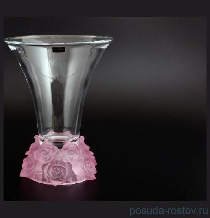 Ваза для цветов 25 см &quot;Фрост /розовая&quot; / 092065