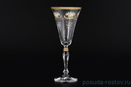 Бокалы для белого вина 230 мл 6 шт &quot;Виктория /Цветочная роспись&quot; / 083837